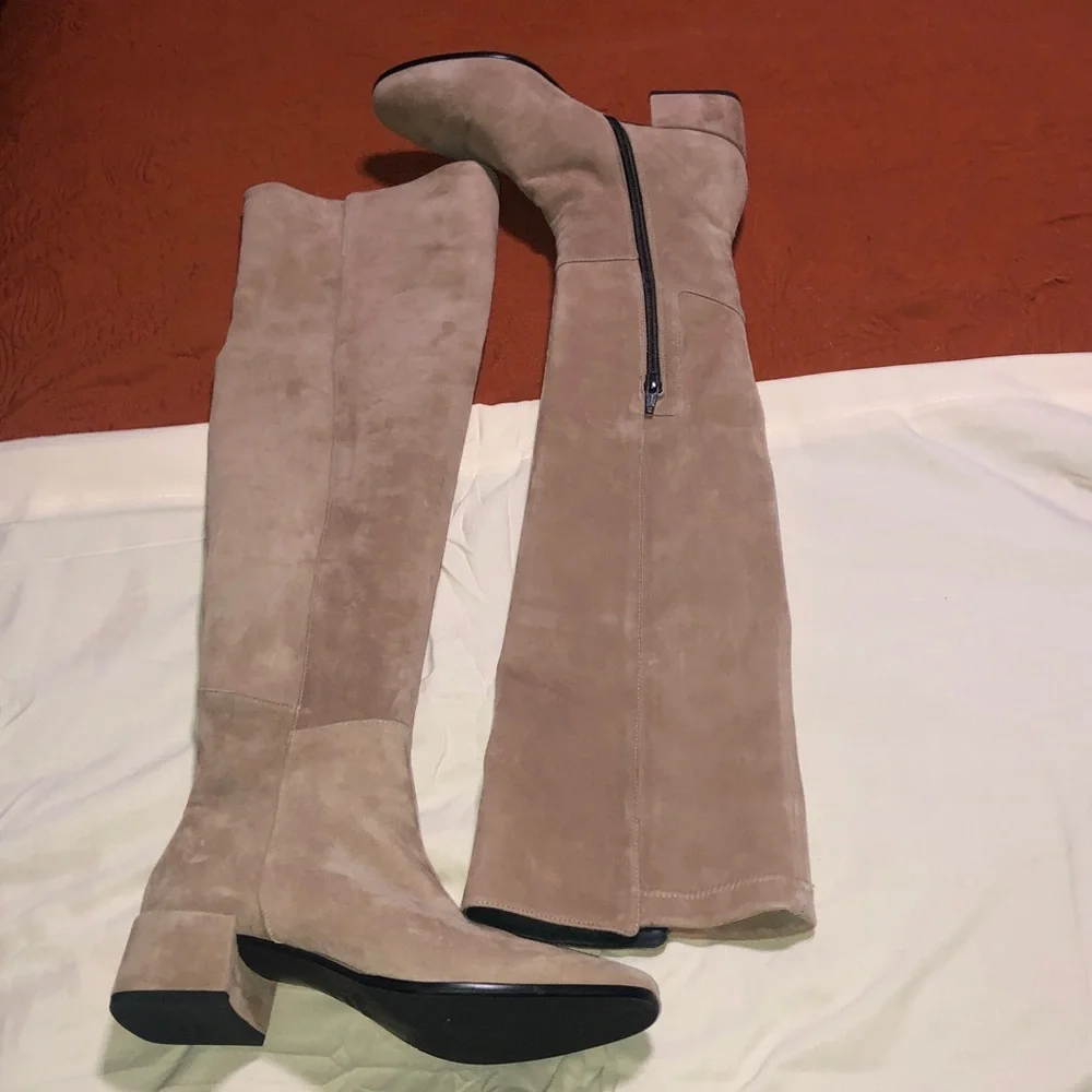 NEW Artisan HOMERS Beige Suede OVER the Knee Boots sz 37 (6-6.5) Made in Spain